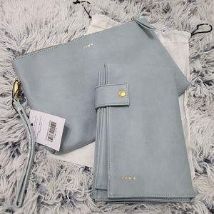 Fawn Design Changing Clutch in Dusty Blue